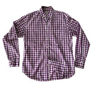 J.Crew Gingham Button-Down Shirt Men's Medium (Fits Large)